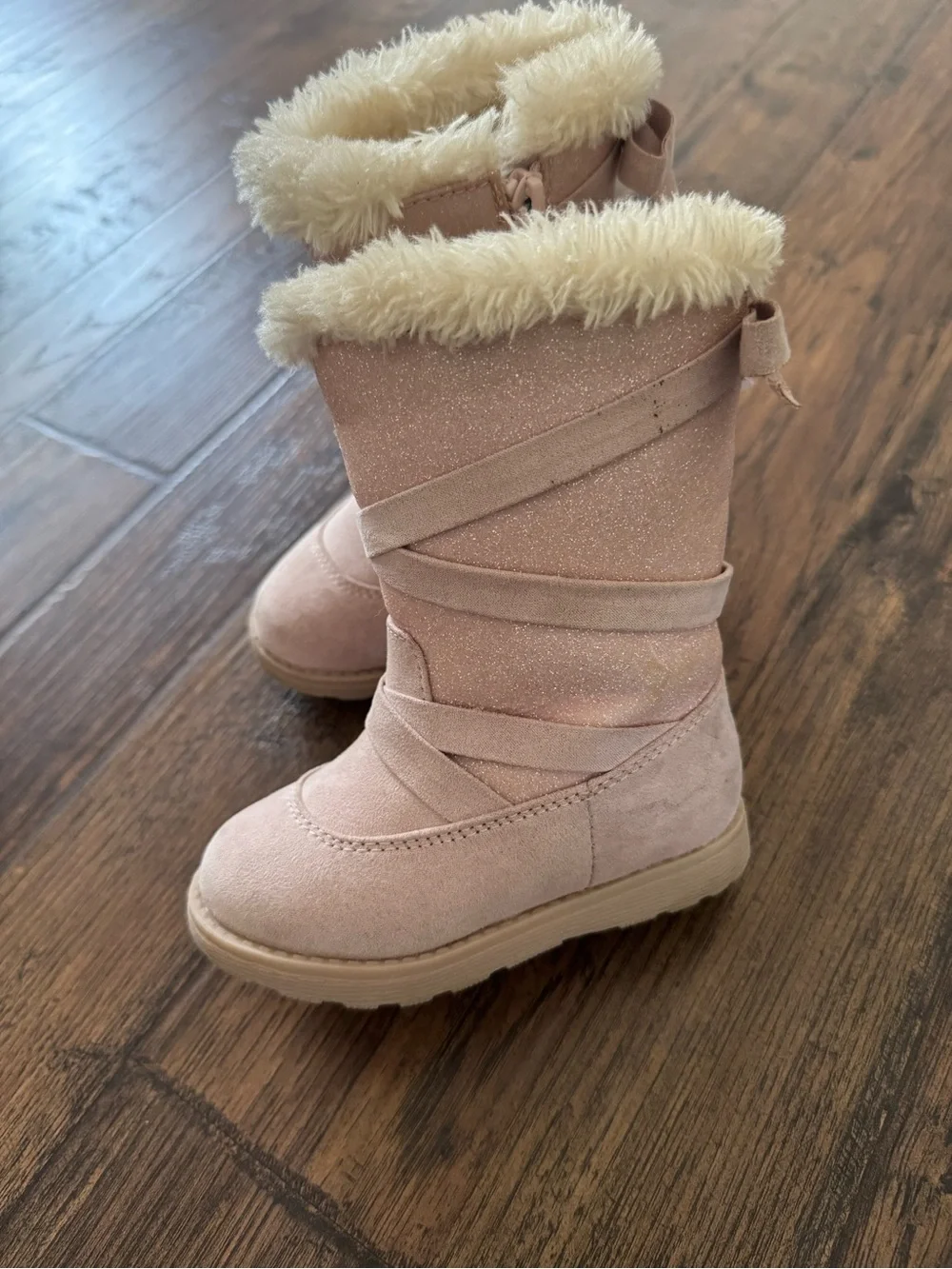 Cat & Jack Light Pink Faux-Fur Winter Boots for Kids